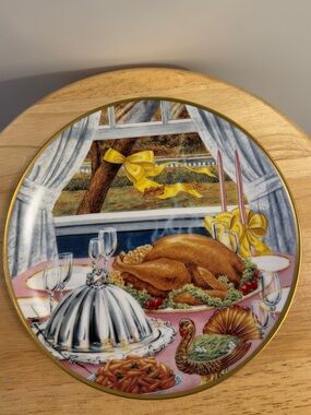 Franklin Mint Heirloom "A Thankful Celebration" Plate By Maureen Drdak-Jensen